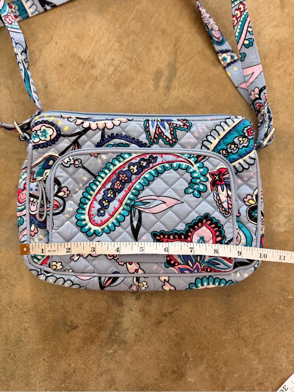 NWT Vera Bradley Makani Paisley RFID Little Hipster Crossbody Bag Blue - Picture 9 of 11